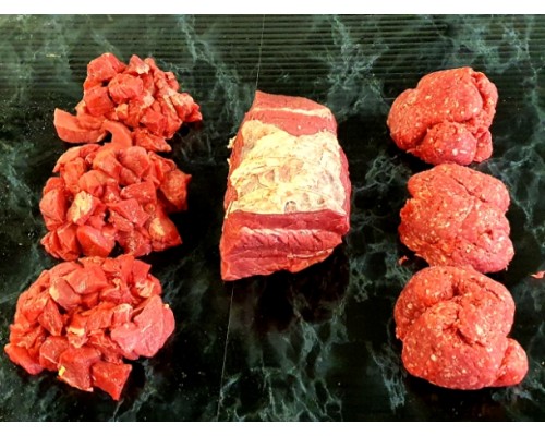 Scotch roast, mince and stew meat pack